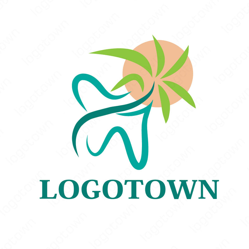 【LTDEN0000015】ハワイアン風の歯科のロゴ