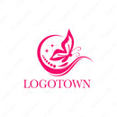 【LTEST0000022】蝶の可愛いロゴ - ロゴタウン