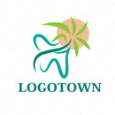 【LTDEN0000015】ハワイアン風の歯科のロゴ