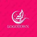 【LTEST0000022】蝶の可愛いロゴ - ロゴタウン