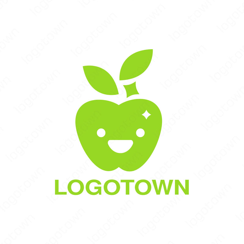 【LTDEN0000010】スマイルりんご　歯医者ロゴ - ロゴタウン