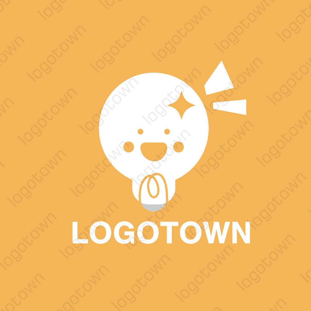 【LTEDU000006】スマイル電球ロゴ