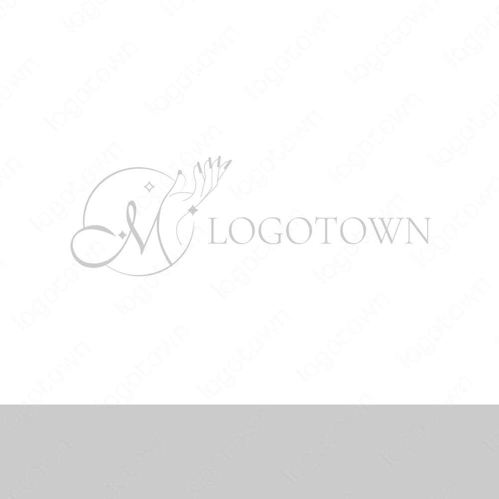 【LTEST0000026】M手モーチフサロンロゴ - ロゴタウン