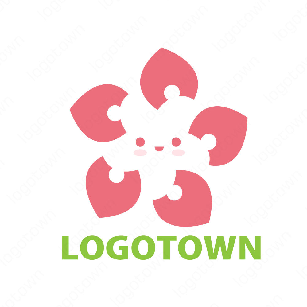 【LTOST0000014】桜モーチフにこにこロゴ