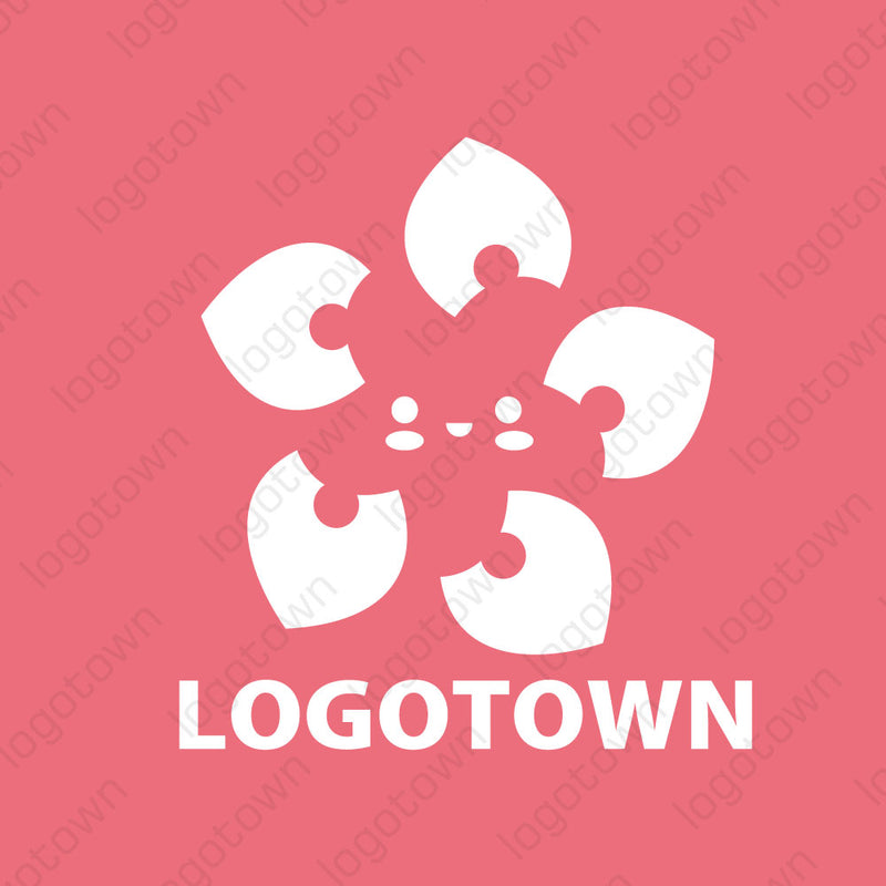 【LTOST0000014】桜モーチフにこにこロゴ