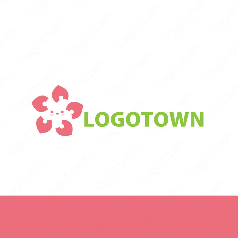 【LTOST0000014】桜モーチフにこにこロゴ