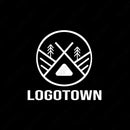 【LTNAT000002】キャンプ 山 ロゴ - ロゴタウン