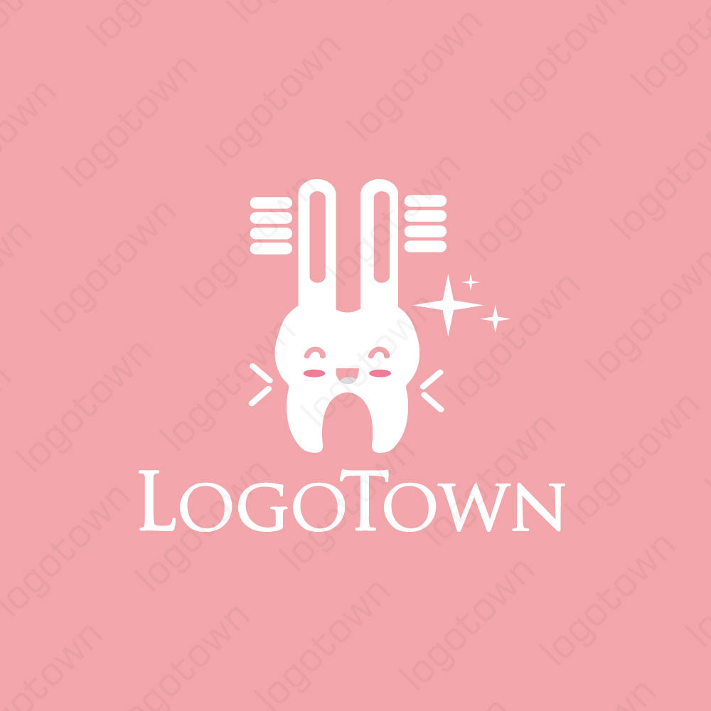【LTDEN000001】歯 うさぎ キャラクター　 - ロゴタウン