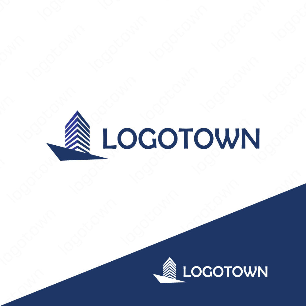 【LTCOM000007】船 ビル 企業 - ロゴタウン