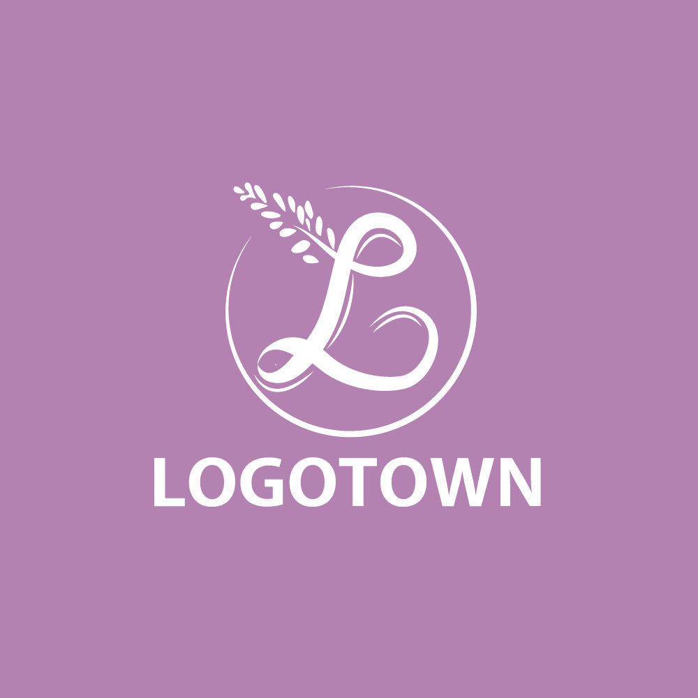 【LTEST0000028】L文字と美しいラベンダーロゴ